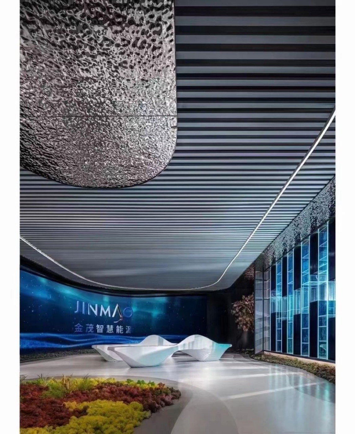 Metal finish wall panel design 54