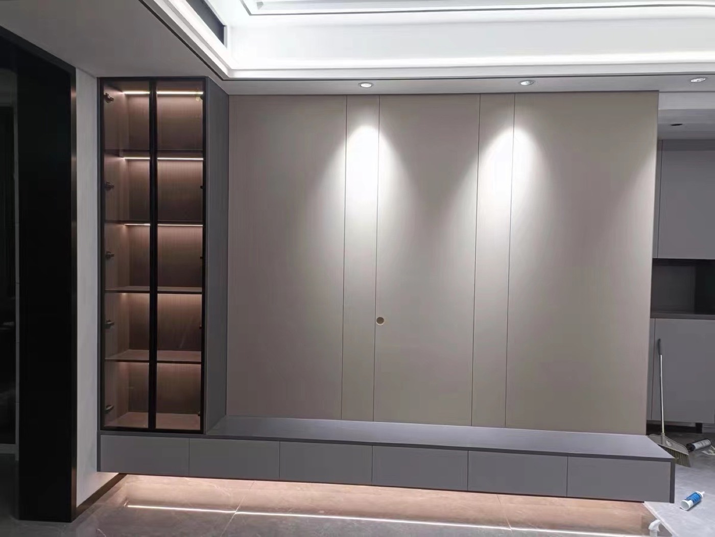 Skin-touch matte wall panel design 61