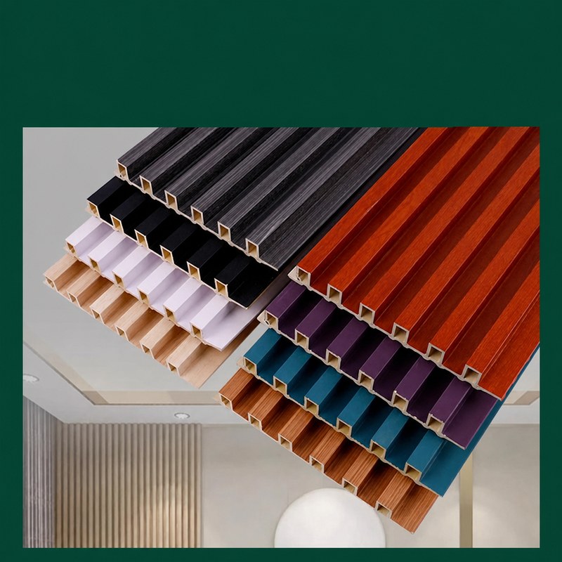 Six-Groove Fluted WPC Wall Panel 170 × 22 mm — WPC bamboo-wood fibre fluted wall panel, VIGOU factory